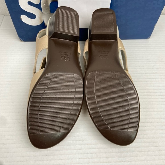 NEW SAS Suntimer Leather Heeled Sandal-Narrow Size 8N in‎ Lusso (Gold) Comfort - Picture 16 of 16